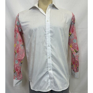 Nickelodeon Spongebob Squarepants Button Up Dress Shirt White Size 15/15.5 32/33